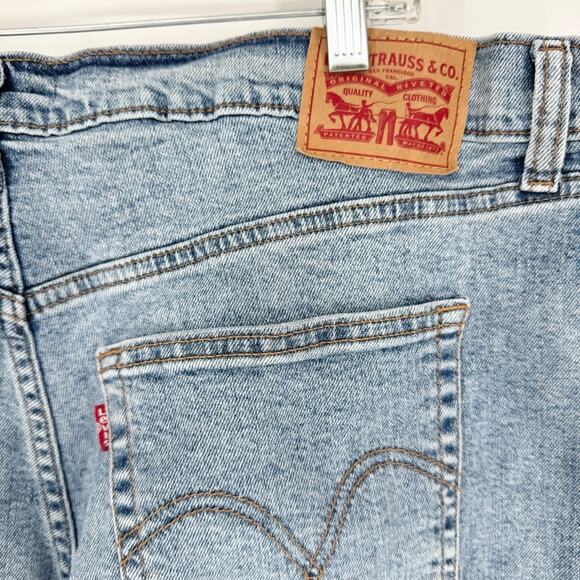 Levi's Premium Wedgie Straight Fit Jeans Light Wash Plus Size 20W Classic Retro - Picture 12 of 15